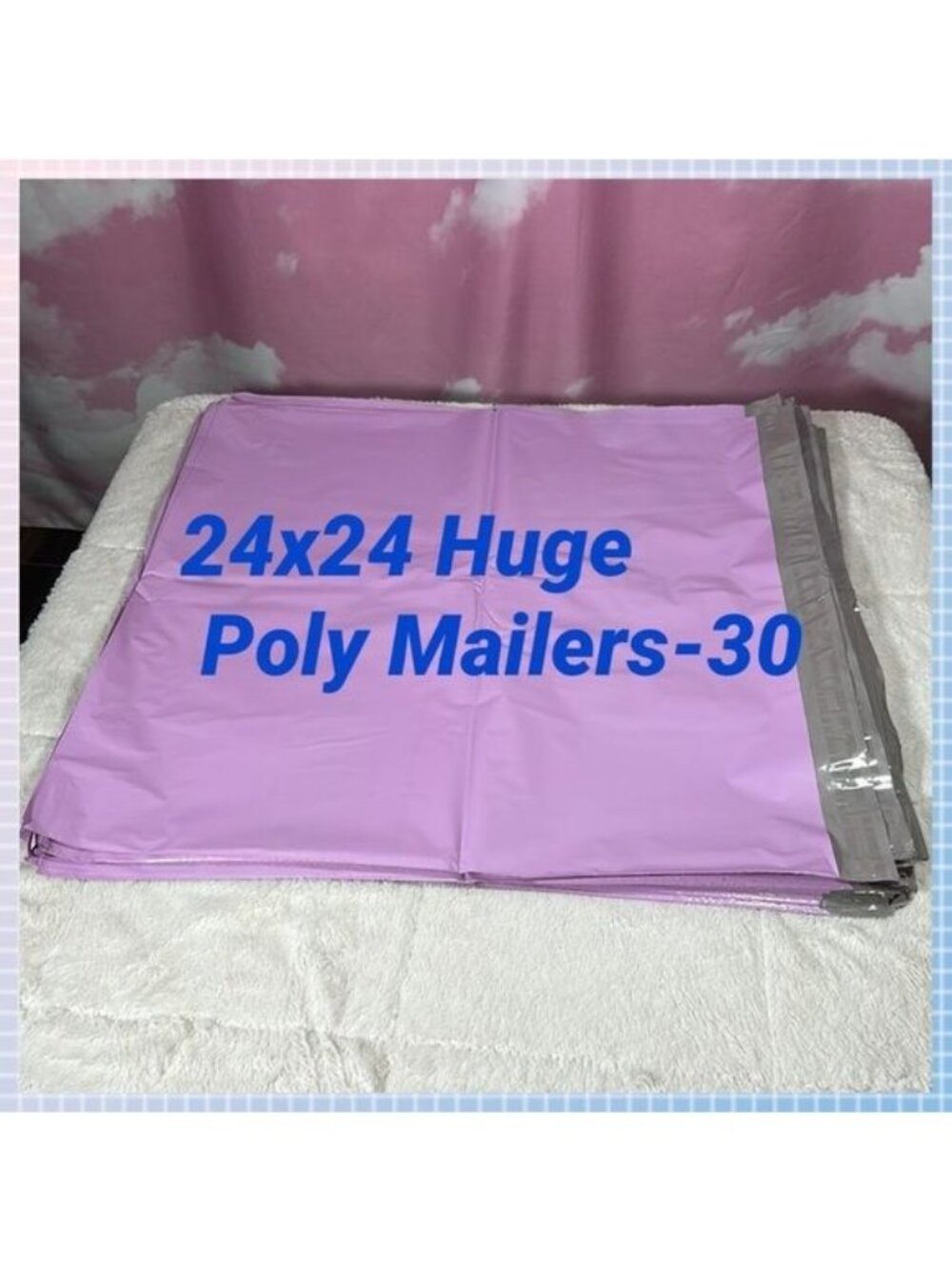 Huge Poly Mailer 24”x24” Purple 30 mailers Big Poly Mailer